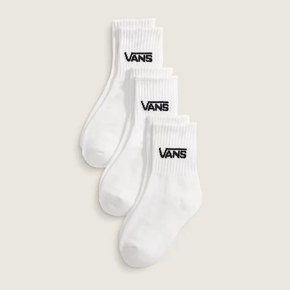 NWT Kid's Vans White Ankle Socks with Black Logo - 3-Pack